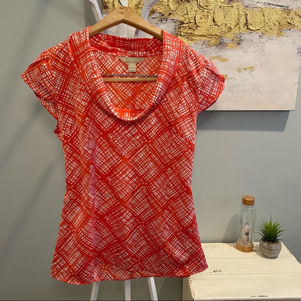 Banana Republic Coral Patterned Top